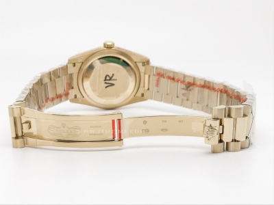 DayDate 36mm Wt 904L Flt YG/YG Grey/Dia QF VR3255