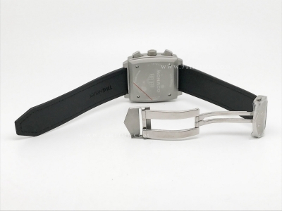 Tag Monaco Chronograph Black TI/RU Blk/Blue A8F VK63A