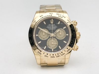 Daytona 126508 YG/YG Blk/Gold/Stk RCF A4131