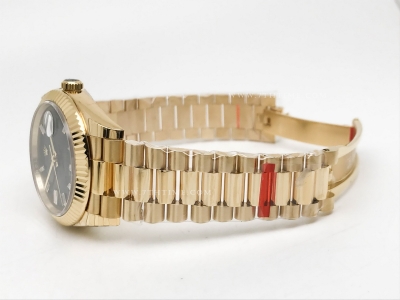 DayDate 40mm Flt Pres YG/YG Blk/Dia EWF VR3255