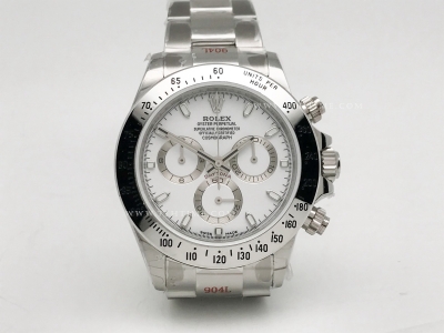 Daytona 116520 904L SS/SS Wht/Stk GMF A7750