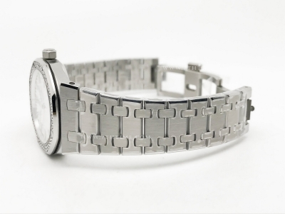 Royal Oak Ladies 67651ST Dia SS/SS Wht/Stk ZF Sw Qtz