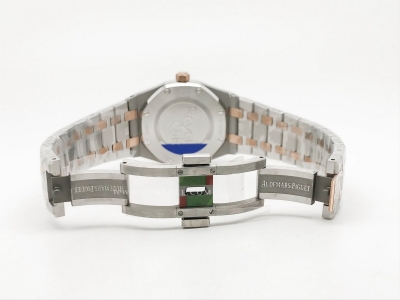 Royal Oak Ladies 67650SR RG/SS Wht/Stk ZF Sw Qtz