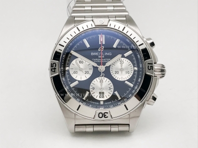 Chronomat B01 V2 SS/SS Blk/Silv/Stk TF Asia 7750