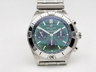 Chronomat B01 V2 SS/SS Grn/Blk/Stk TF Asia 7750