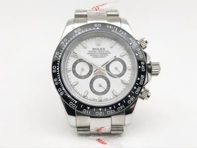 Daytona 126509 CER SS/SS Wht/Blk/Stk GDF A3836