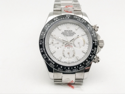 Daytona 126509 CER SS/SS Wht/Stk GDF A3836