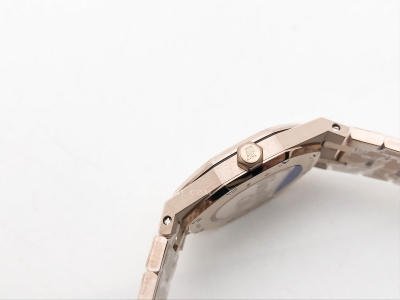 Royal Oak Ladies 67651OR Dia RG/RG Brn/Stk ZF Sw Qtz