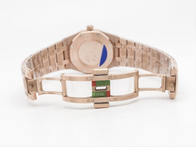 Royal Oak Ladies 67651OR Dia RG/RG Brn/Stk ZF Sw Qtz