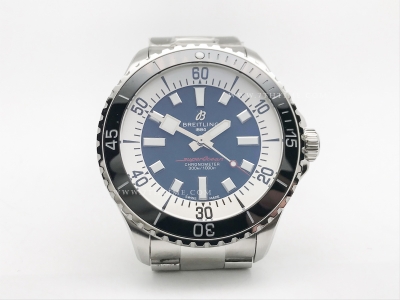 Superocean 44mm Blk SS/SS Blue TF Asia 2824
