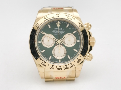 Daytona 126508 YG/YG Grn/Gold/Stk QF V5 QF4131