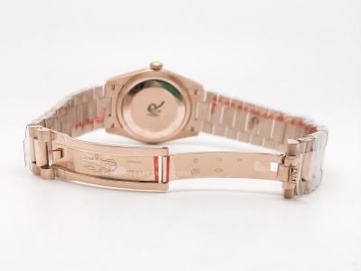 DayDate 36mm 128235 Wt 904L Flt RG/RG Grey/Stk QF VR3255