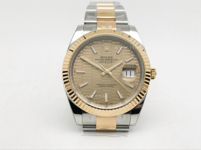 DJ2 41mm Oys Flt 904L YG/SS Gold-P/Stk Clean VR3235