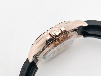 YachtMaster 126655 40mm Wt RG/RU Blk KF VR3235