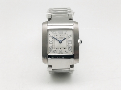 Ladies Cartier Tank Francaise Sml SS/SS Sil KRF Sw Qtz