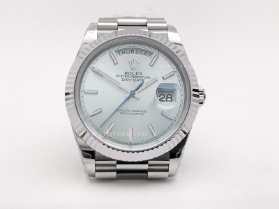 DayDate 40mm 228239 904L Flt Wt SS/SS I-Blu/Stk Noob A2836