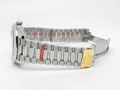 DayDate 40mm 228239 904L Flt Wt SS/SS S-Gry/Stk Noob A2836