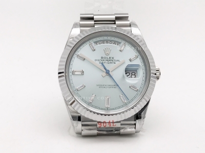 DayDate 40mm 228239 904L Flt Wt SS/SS I-Blu/Dia Noob A2836