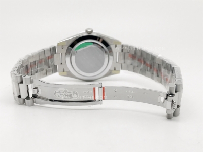 DayDate 40mm 228239 904L Flt Wt SS/SS Blk/Dia Noob A2836