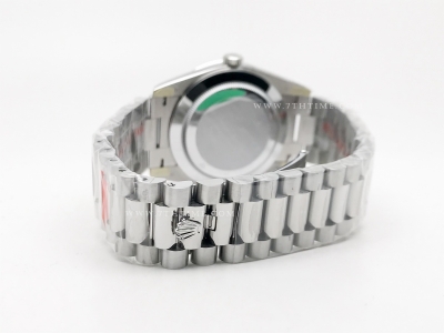 DayDate 40mm 228239 904L Flt Wt SS/SS Blk/Dia Noob A2836