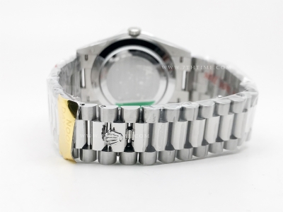 DayDate 40mm 904L Flt Wt SS/SS Blue/Rm Noob A2836