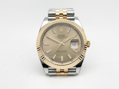 DJ2 41mm Jub Flt 904L YG/SS Gold/Stk Clean VR3235