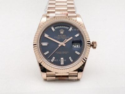 DayDate 40mm Flt 904 RG/RG Blue/Dia GMF VR3255