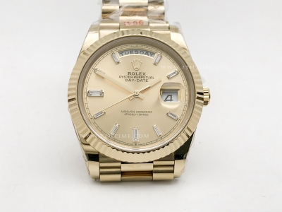 DayDate 228238 40mm 904L Flt Wt YG/YG Gold/Dia Noob A2836