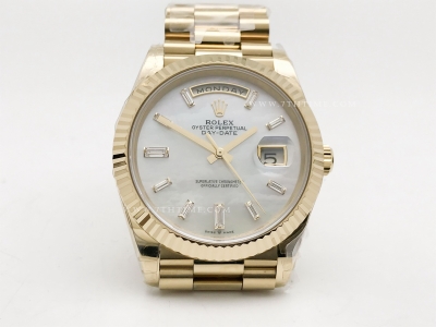 DayDate 228238 40mm 904L Flt Wt YG/YG M-Wht/Dia Noob A2836