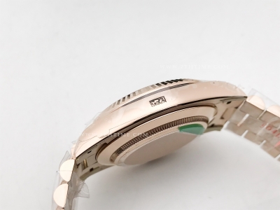 DayDate 228235 40mm 904L Flt Wt RG/RG Brn/Stk Noob A2836