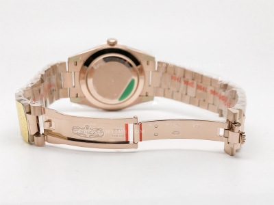 DayDate 228235 40mm 904L Flt Wt RG/RG M-Wht/Dia Noob A2836