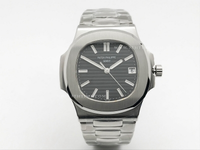 Nautilus Jumbo 5711 SS/SS Black/Stk BPF MY9015 Mod