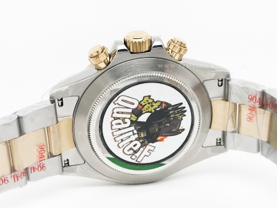 Daytona 116503 904L Wt YG/SS Blk/Dia QF SH4130