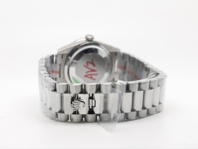 DayDate 128399TBR 36mm Wt 904L Dia SS/SS Wht/Rm GMF A2836