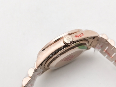 DayDate 128395TBR 36mm Wt 904L Dia RG/RG M-Wht/Dia GMF A2836