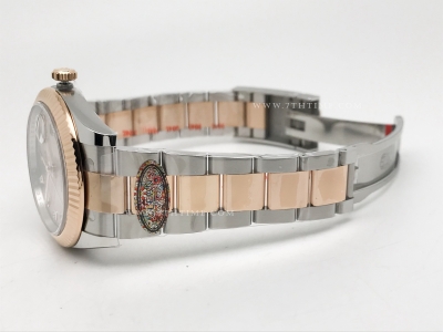 DJ2 41mm Oys Flt 904L RG/SS Silv/Dia Clean VR3235