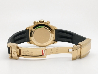 Daytona 116518 904L Wt YG/RU Gold/Stk SWF SH4130