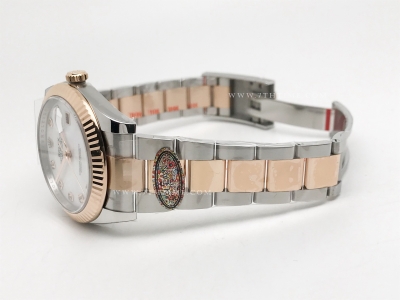 DJ2 41mm Oys Flt 904L RG/SS M-Wht/Dia Clean VR3235