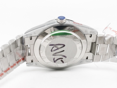 DayDate 40mm 904L Flt SS/SS G-Blue/Rm/Stk GMF A2836