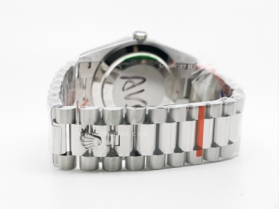 DayDate 40mm 904L Flt SS/SS G-Blue/Rm/Stk GMF A2836