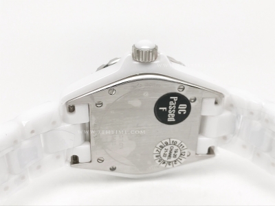 XHANEL J-12 38mm Wht CER/CER Wht/Pink Num Dia HTF A2892