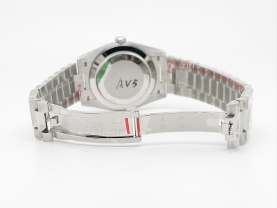 DayDate 40mm 904L Flt SS/SS Silv/Rm/Stk GMF A2836