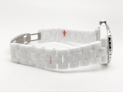 XHANEL J-12 38mm Wht Coco CER/CER Wht/Num HTF A2892