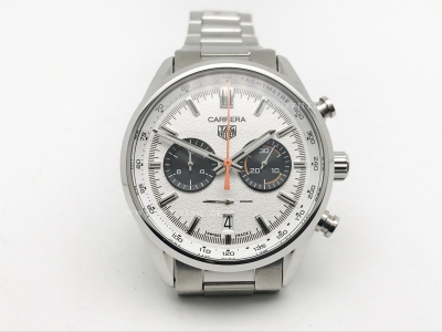 Carrera Chrono 42mm SS/SS White/Blk A8F VK63A