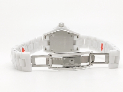 XHANEL J-12 33mm Wht CER/CER Wht/Blue Num HTF Qtz