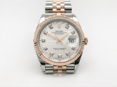 DJ 126231 36mm Jub Flt 904L RG/SS M-Palm/Dia VSF VS3235