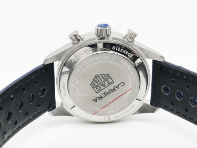 Carrera Chrono 42mm Wht SS/LE Blue/Wht A8F VK63A