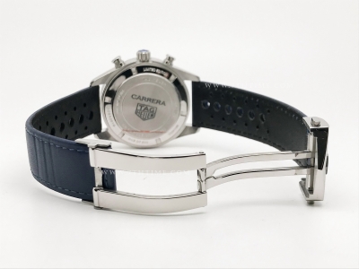Carrera Chrono 42mm Wht SS/LE Blue/Blue A8F VK63A