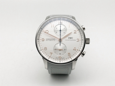 Portuguese Chrono IW3716 SS/RU Wht/RG Num Z+F A69355