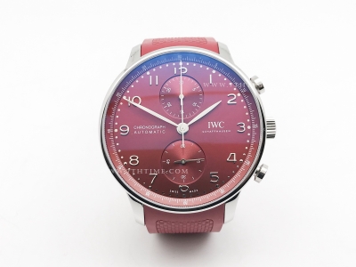 Portuguese Chrono IW3716 Red SS/RU Red/Num Z+F A69355